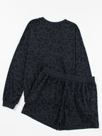 Women's Shorts Two Piece Set in Dark Gray