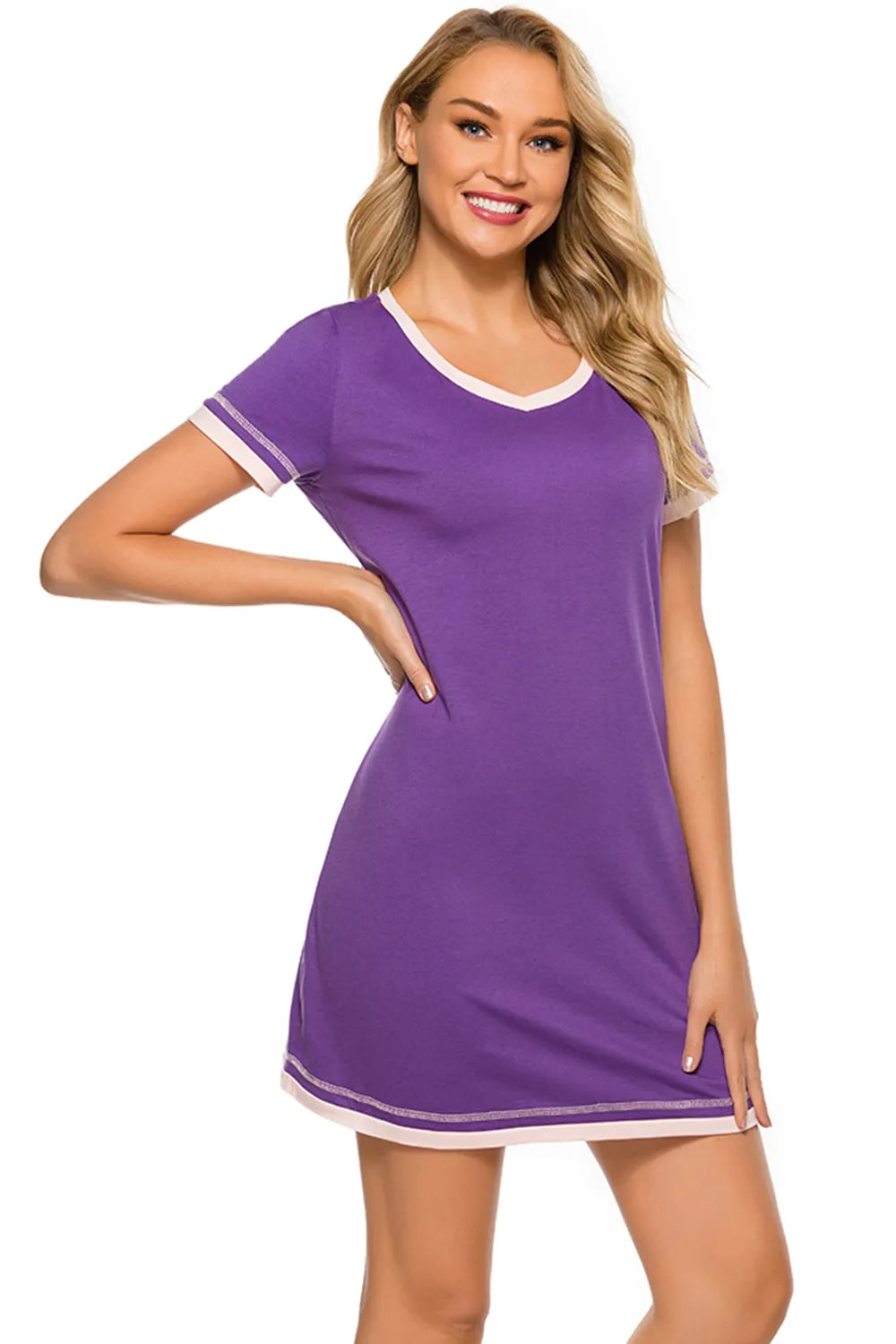Women's Lounge Dress – Contrast Trim