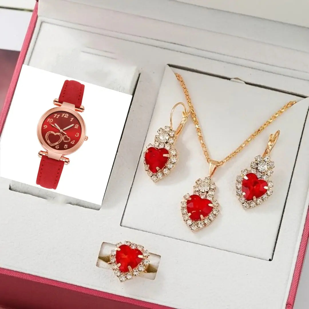 Women's Retro Love Watch Jewelry Set Dropshipman