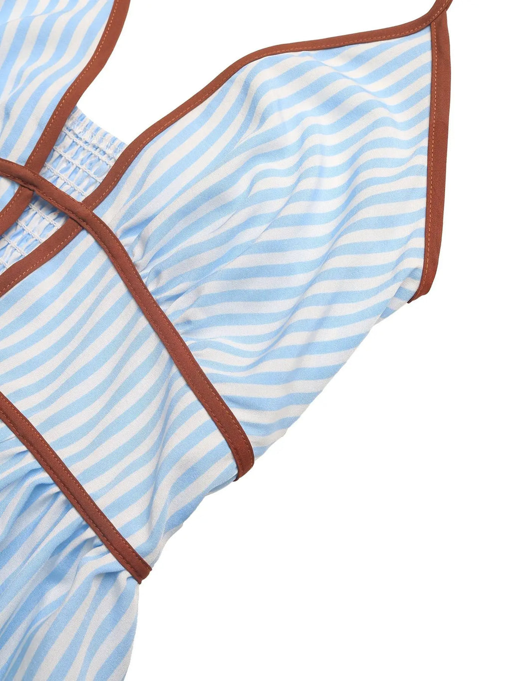 Striped Halter Neck Maxi Dress Trendsi