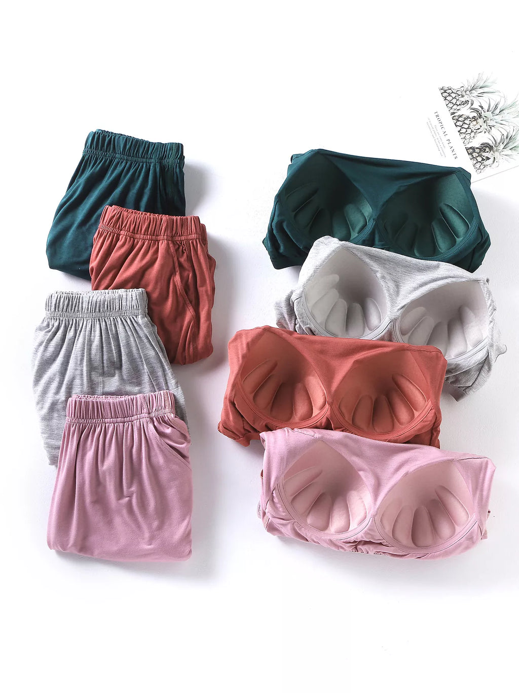 Women's Shorts Set – Padded Modal Tee & Shorts