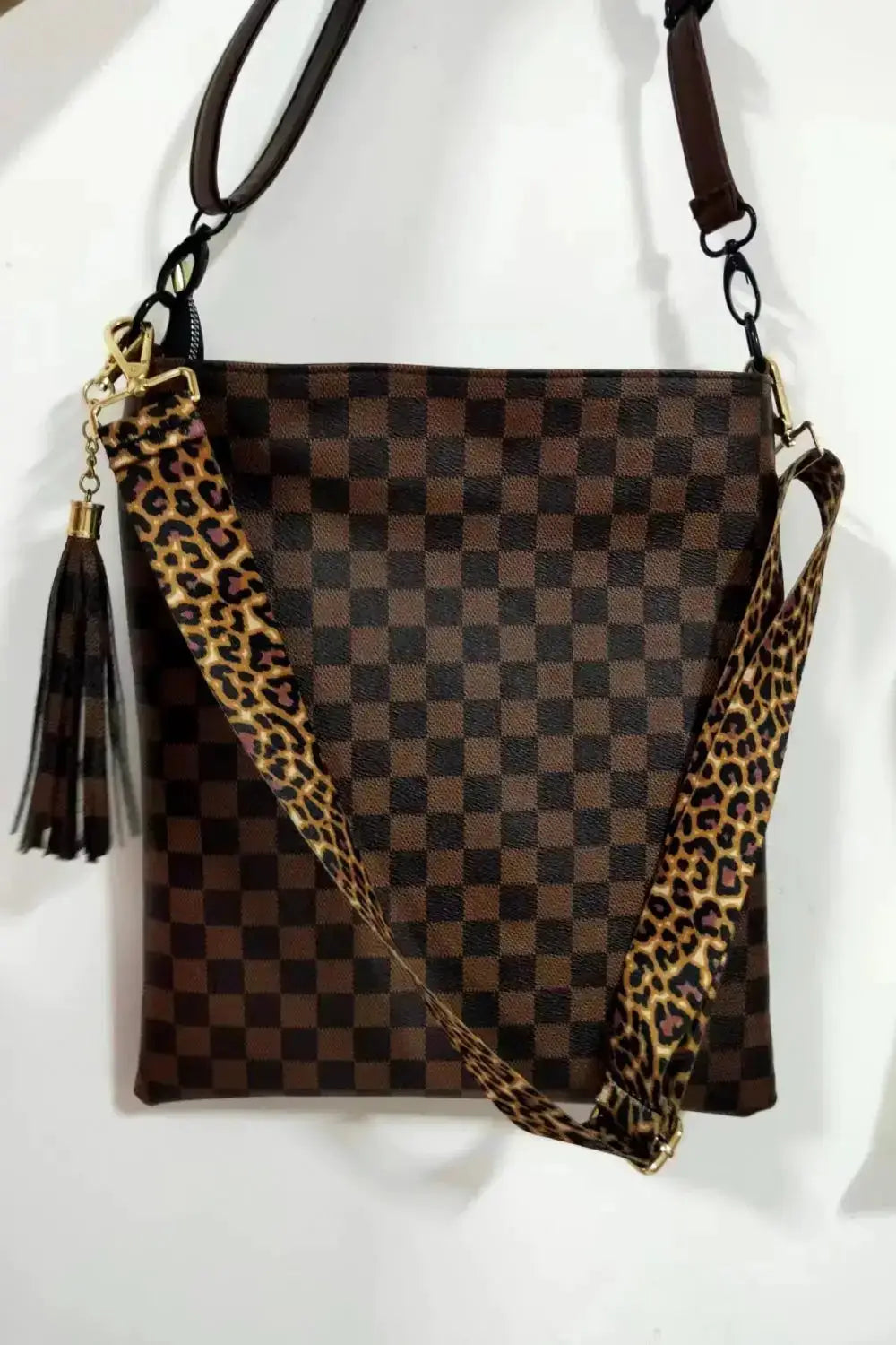 PU Leather Shoulder Bag Adored with Tassel by Parfymia