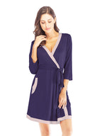 Women's Tie Waist Loungewear Robe