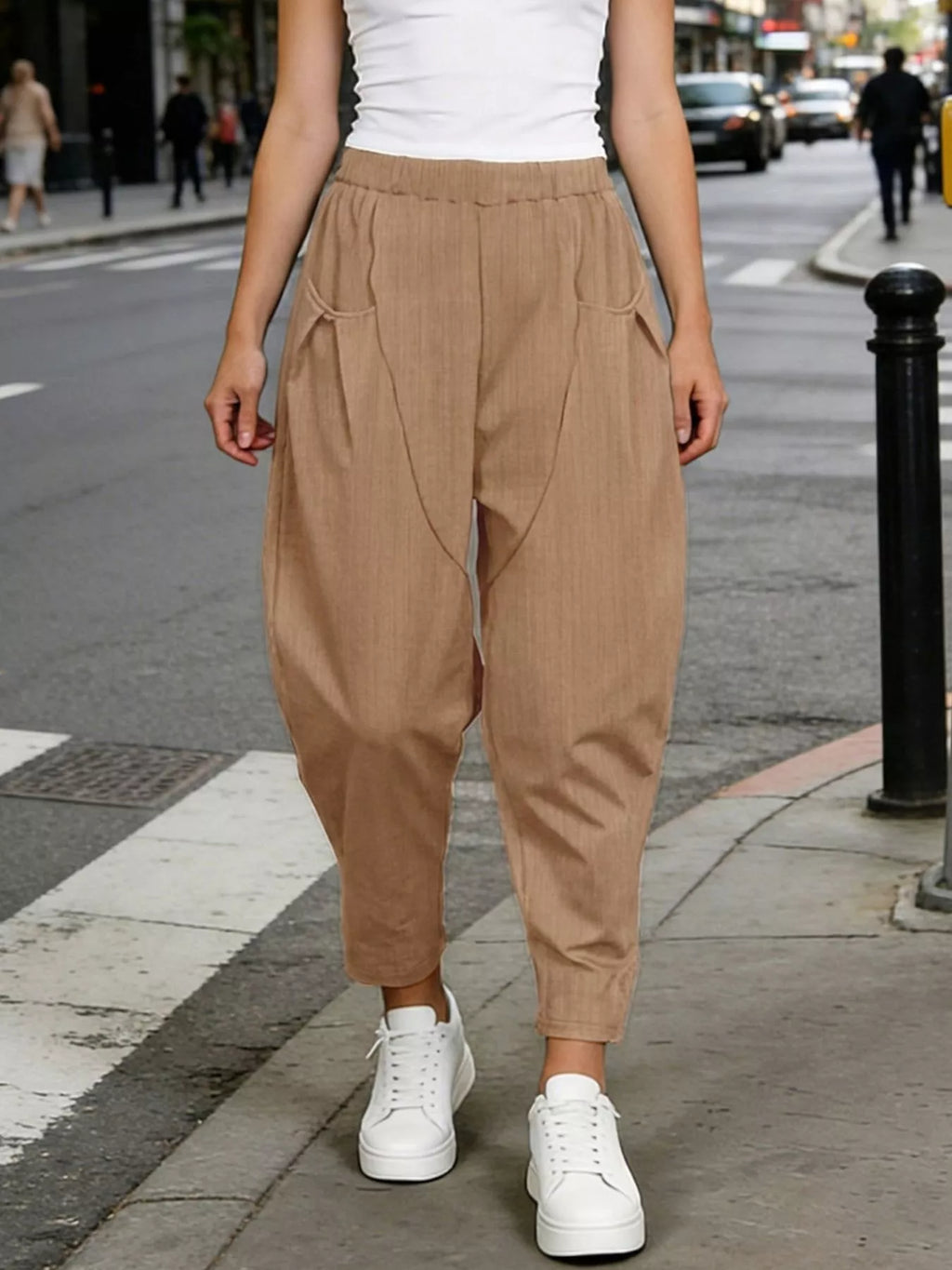 Women's Plus Size Harem Pants – Elastic Waist