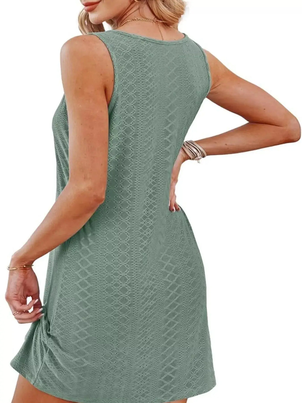 Sleeveless Knotted Hem Tank Dress Trendsi