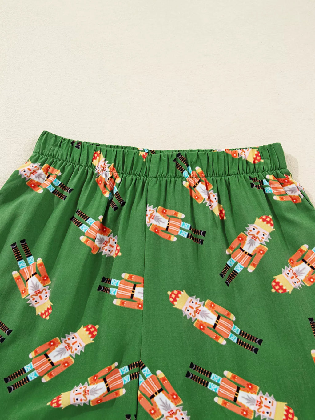 Women's Loungewear Nutcracker Button Top and Shorts Set