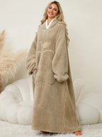 Women's Lounge Dress – Hooded Pocketed