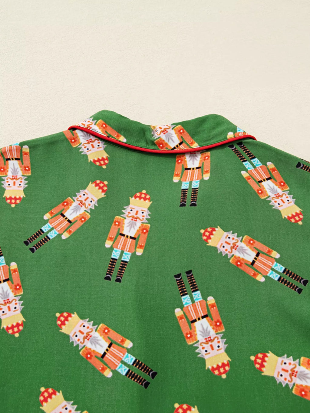 Women's Loungewear Nutcracker Button Top and Shorts Set
