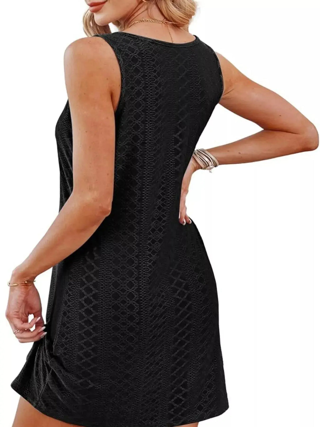 Sleeveless Knotted Hem Tank Dress Trendsi