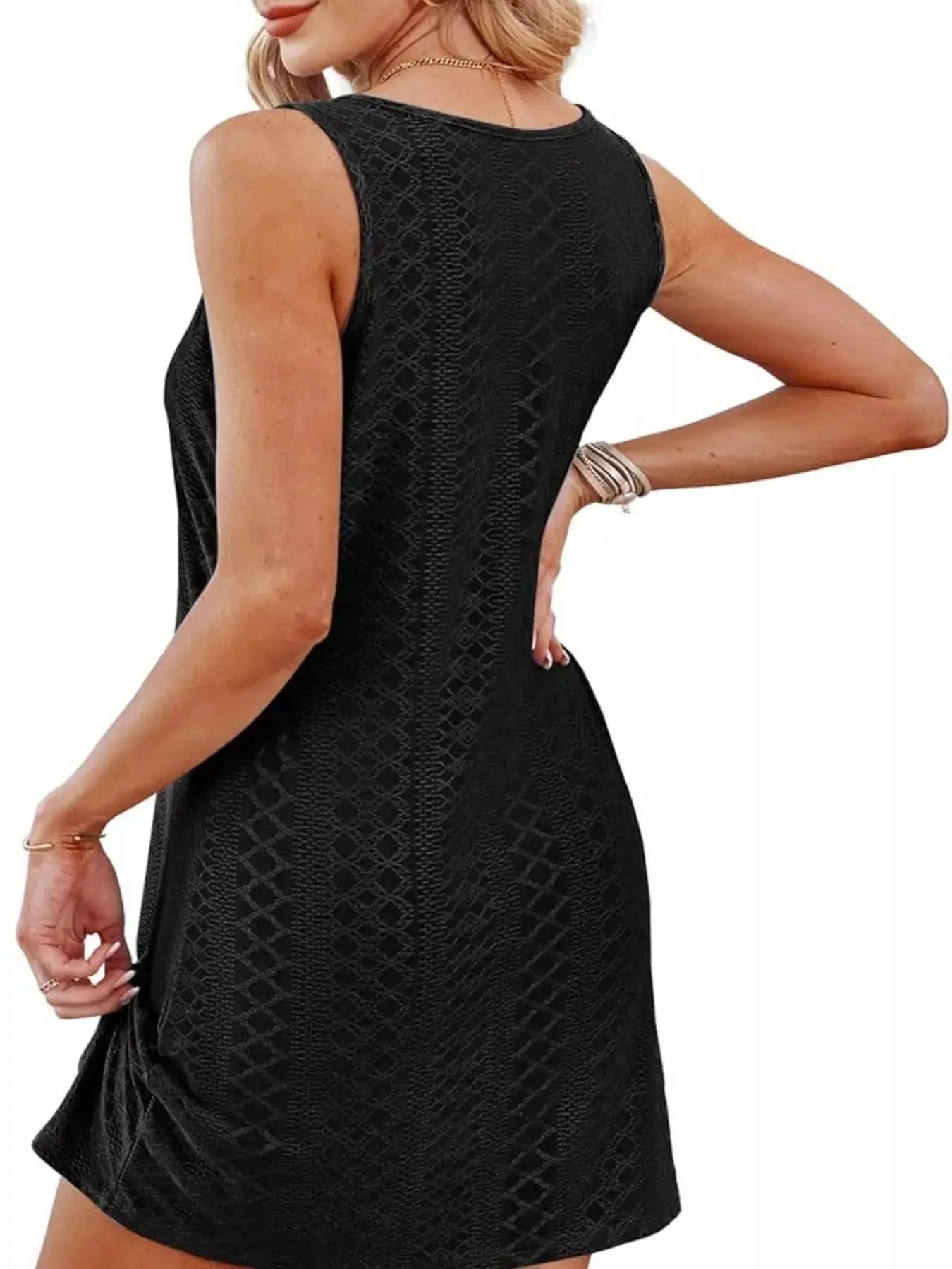 Sleeveless Knotted Hem Tank Dress Trendsi
