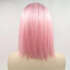 13*3" Lace Front Wigs Synthetic Mid-length Straight 12" 130% Density