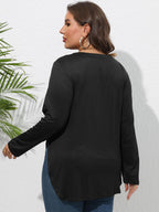 Women's Long Sleeve T-Shirt – Plus Size Slit