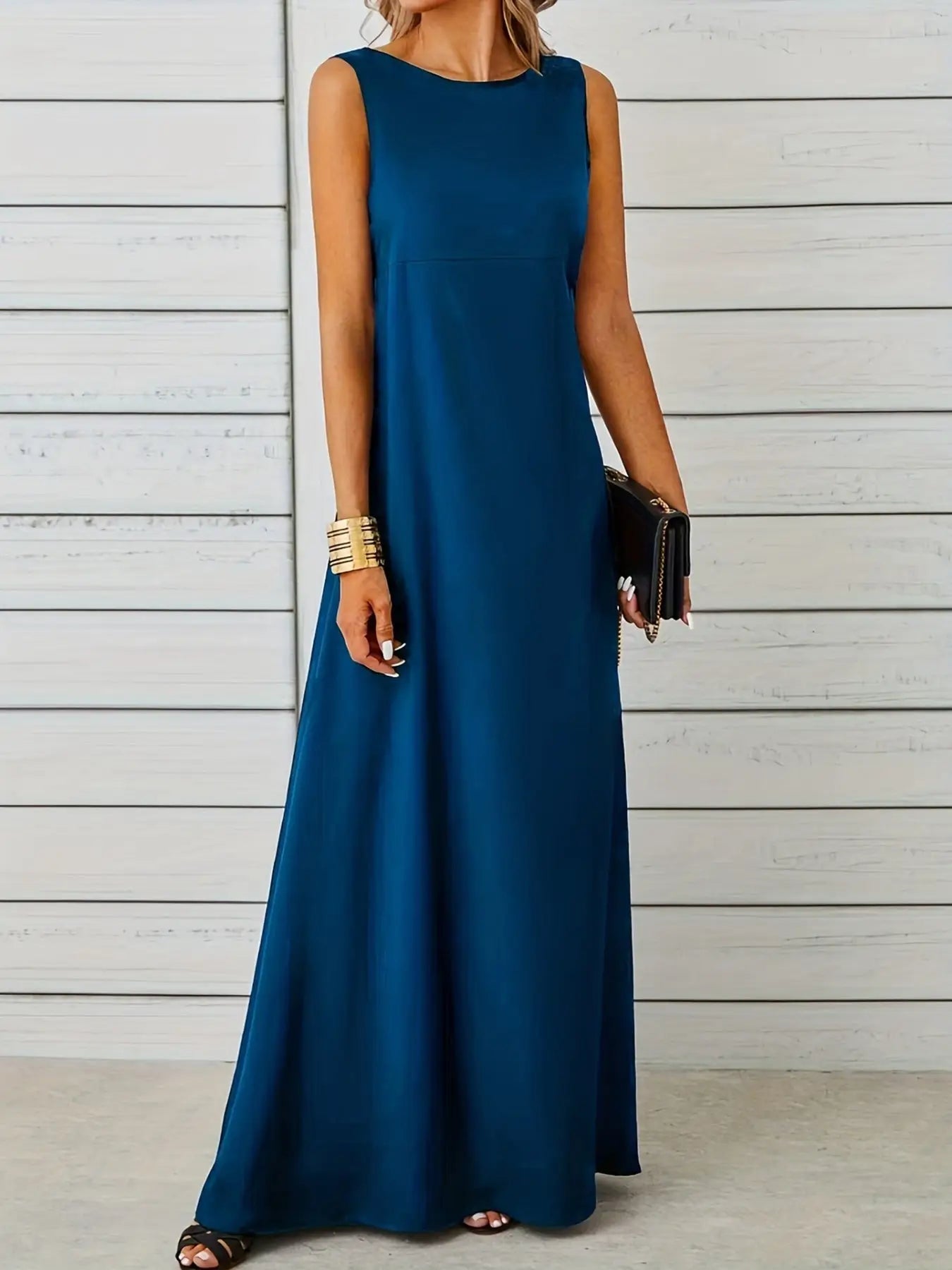Sleeveless Flowy Maxi Dress Trendsi
